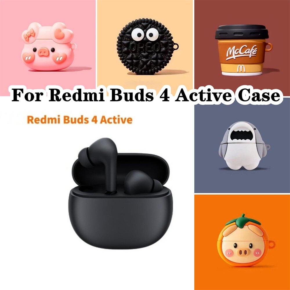 READY STOCK! For Redmi Buds 4 Active Case Creative Cartoons for Redmi Buds 4 Active Casing Soft Earphone Case Cover