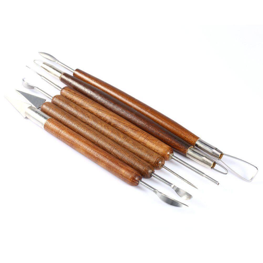 Bộ 6 Sản Phẩm Điêu Khắc Đất Sét Dụng Cụ Gốm Chạm Khắc Sáp Tạo Hình Bằng Polymer Mới