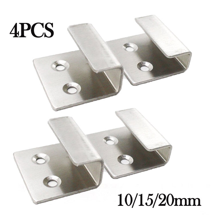 4Pcs Stainless Steel Flat J Hooks Hanger Ceramic Tile Billboard Display Board Holder Wall Mount Heavy Duty Hook Brackets
