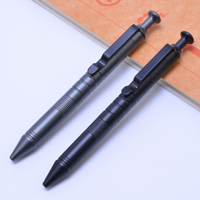 BOKALI 1 Chiếc Bút Di Động Ngoài Trời Đa Chức Năng Độ Cứng Cao Hợp Kim Nhôm Bút Refill Pen