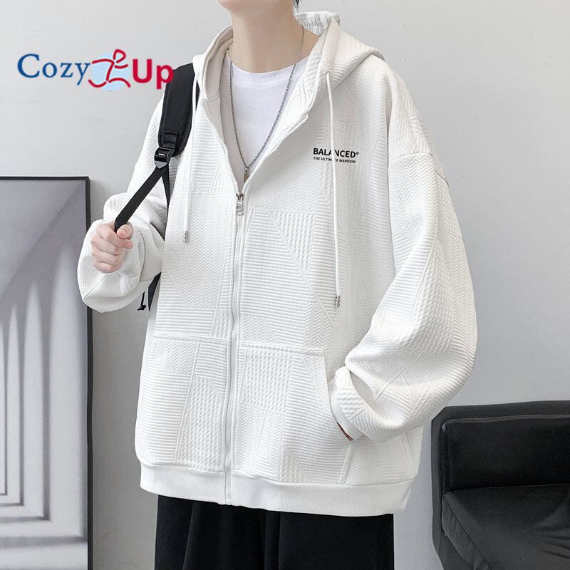 Cozy Up Men's Long Sleeve Jacket Casual Solid Color Lapel Zip Access Cardigan