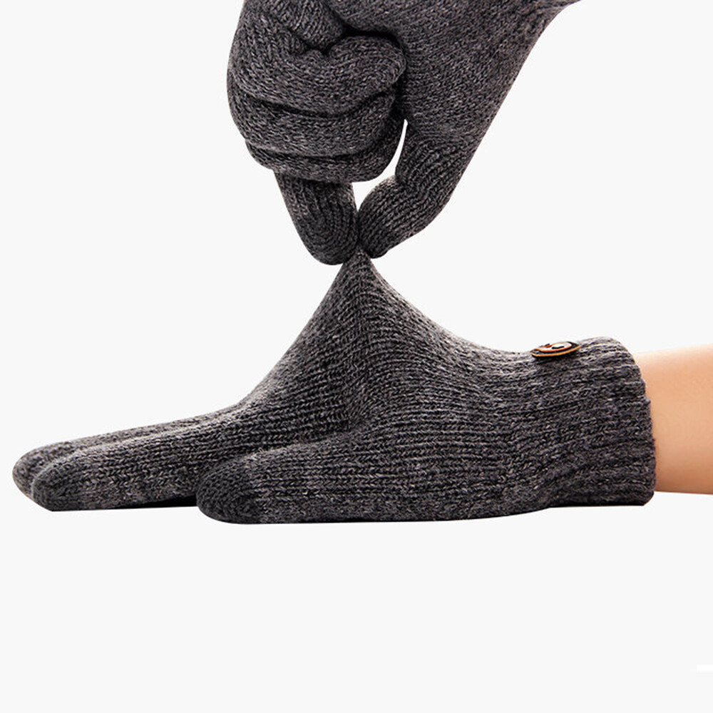 Wool Mitten Color Solid Screen High Quality Knitted Autumn Winter