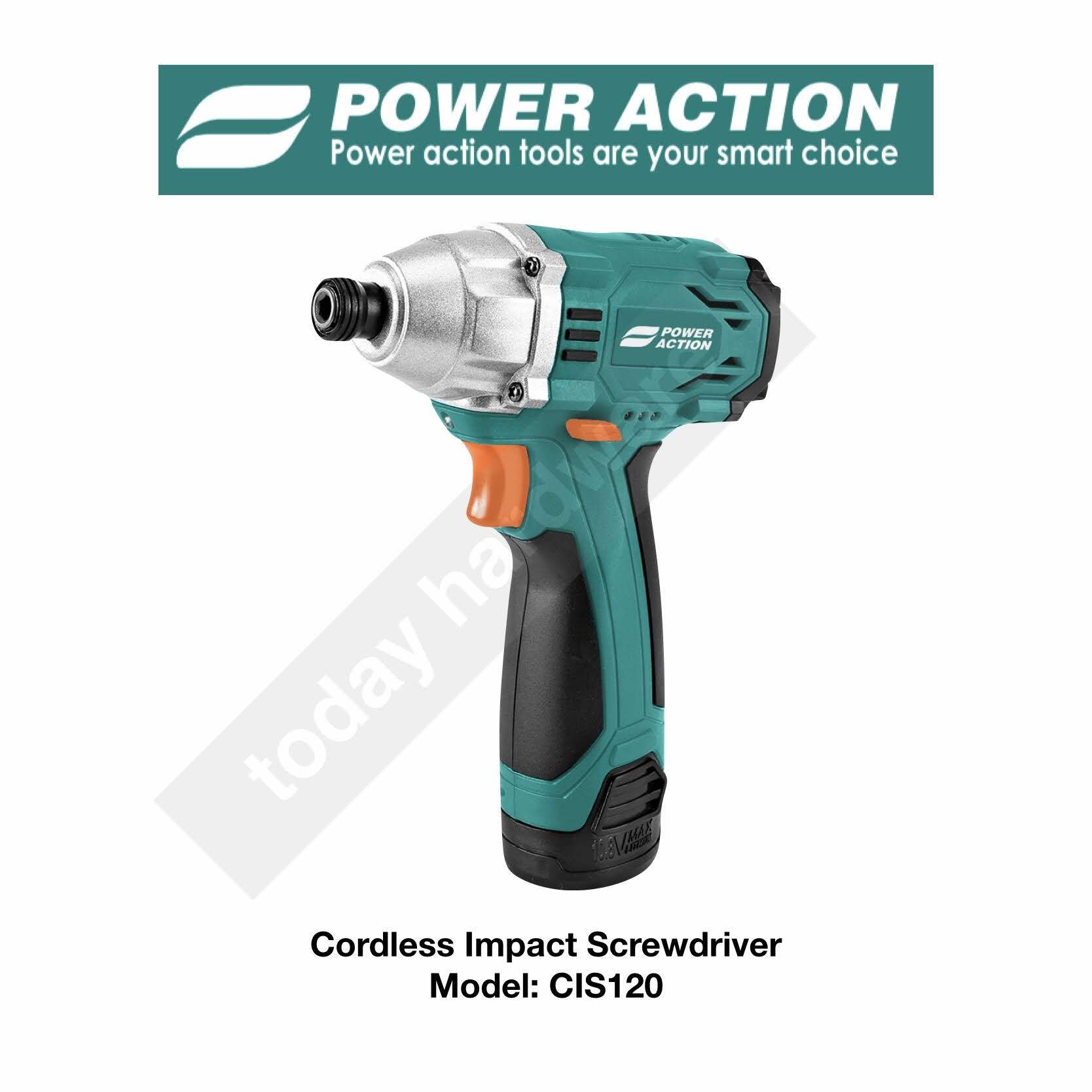 Power Action Cordless Impact Screwdriver (CIS120) Lazada