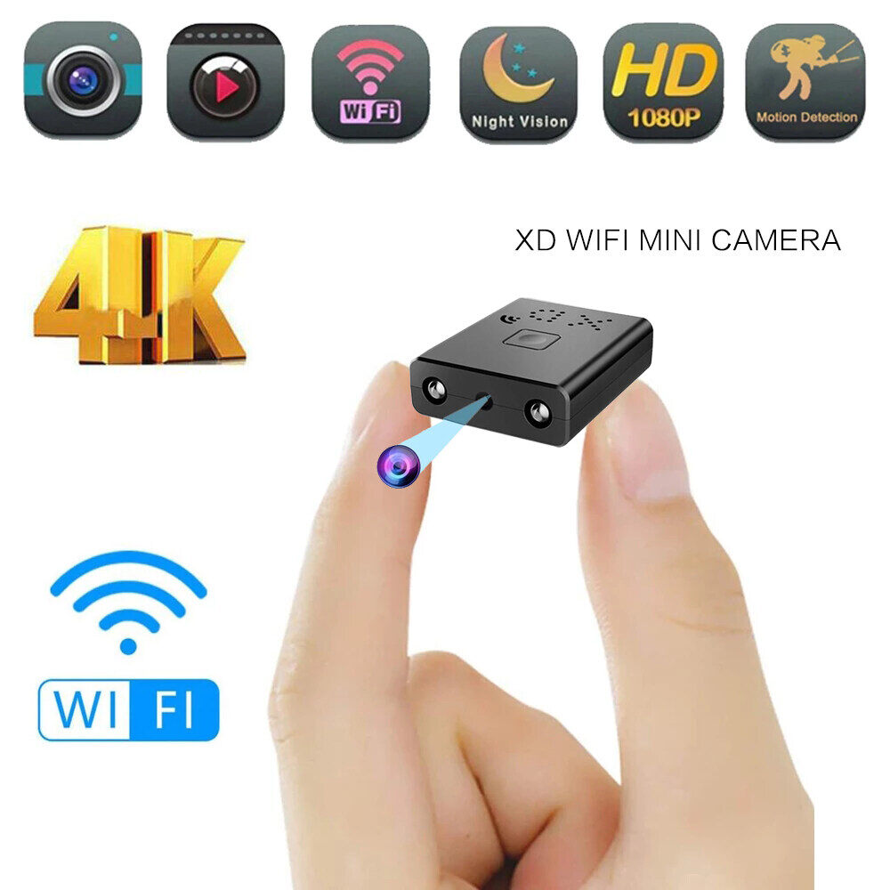 Full HD 1080P Security Camcorder Mini WiFi Camera 4K Camcorder XD Night Vision Cam Motion Detection Video Loop Recording