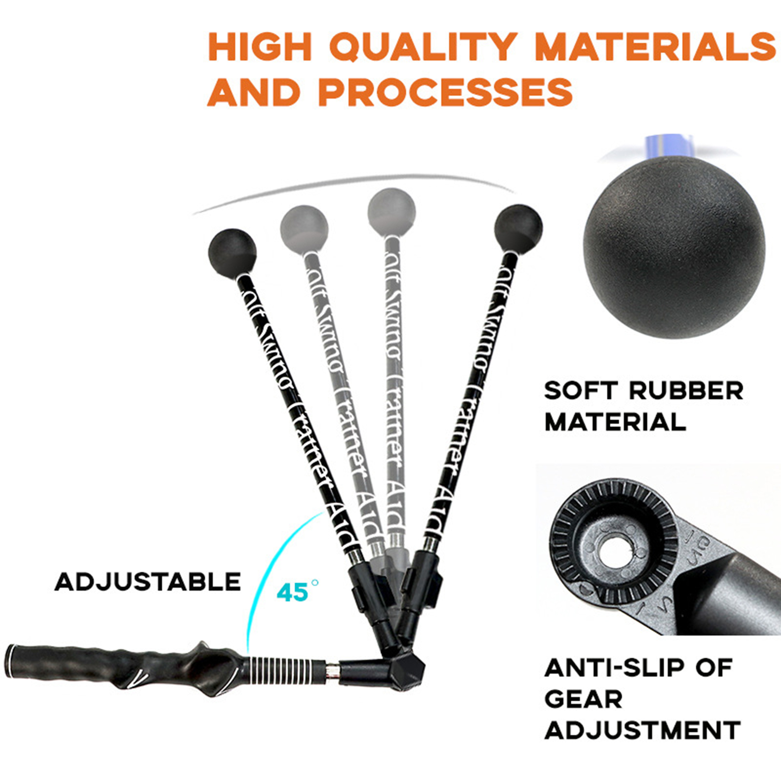 Ghxdryuru Golf Swing Trainer Retractable Ergonomic Comfortable Grip Adjustable Correct Posture Golf Telescopic Swing Stick Golf Sports