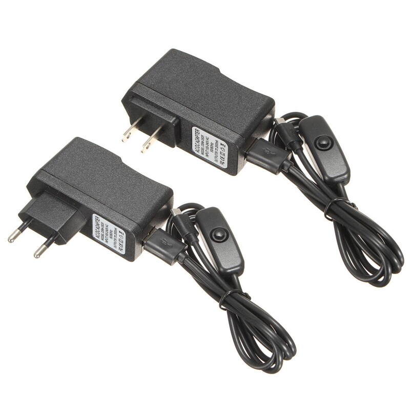 5V 3A 3000mA Power Supply Adapter USB Type-C Charger Cable for Raspberry Pi 4 4B US / EU Plug