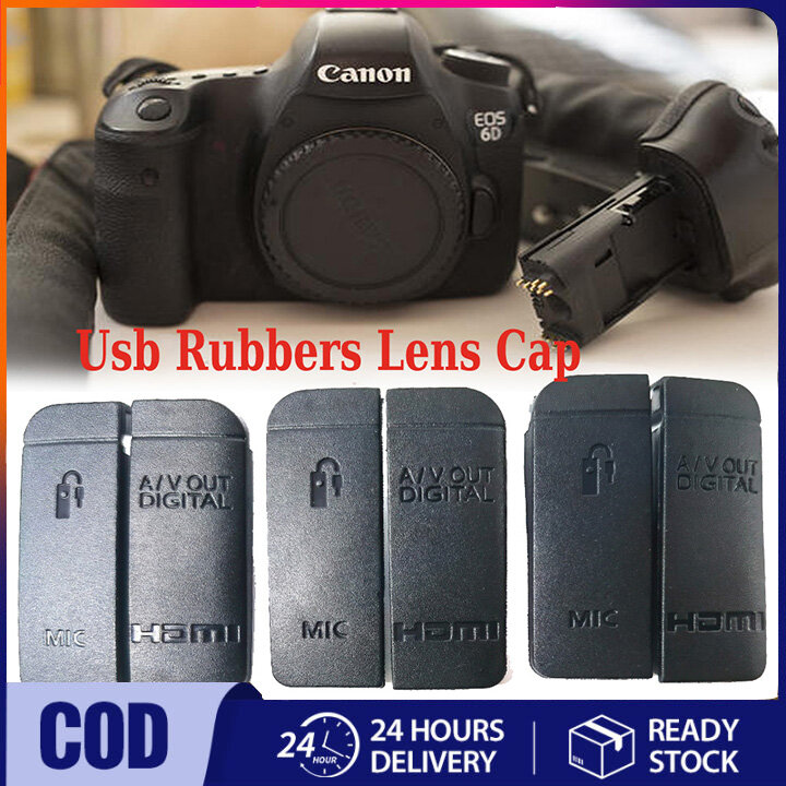 Usb Rubbers Lens Cap Mini Camera Accessories Buttom Rubber Rubber Door Bottom Cover Protector Protector Replement for Canon 6D
