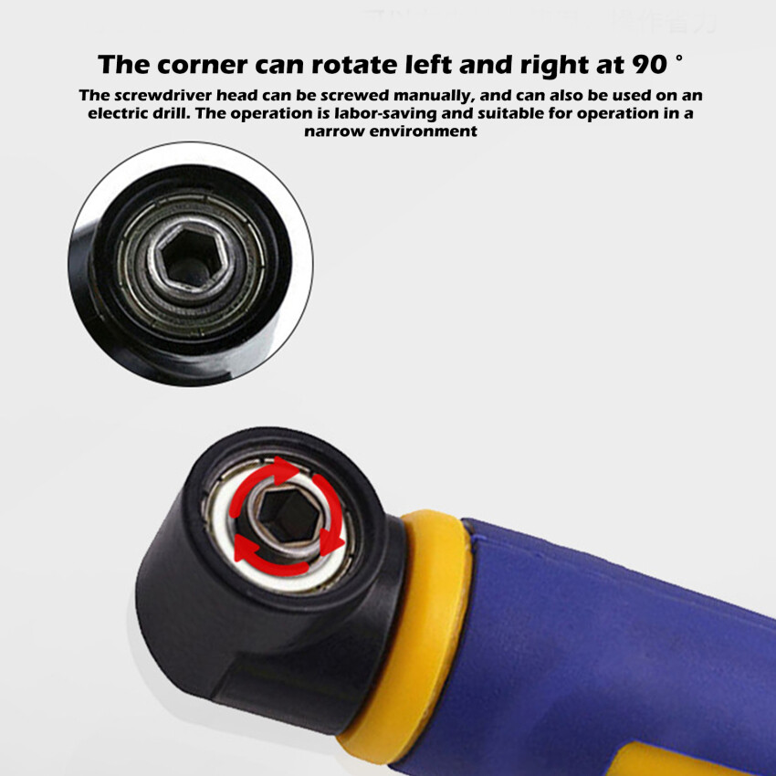 Lock Easy Release Angle Adapter Screwdriver Accessory Bits Universal Electric Drill Corner 90 Degree Tool Chuck Extension