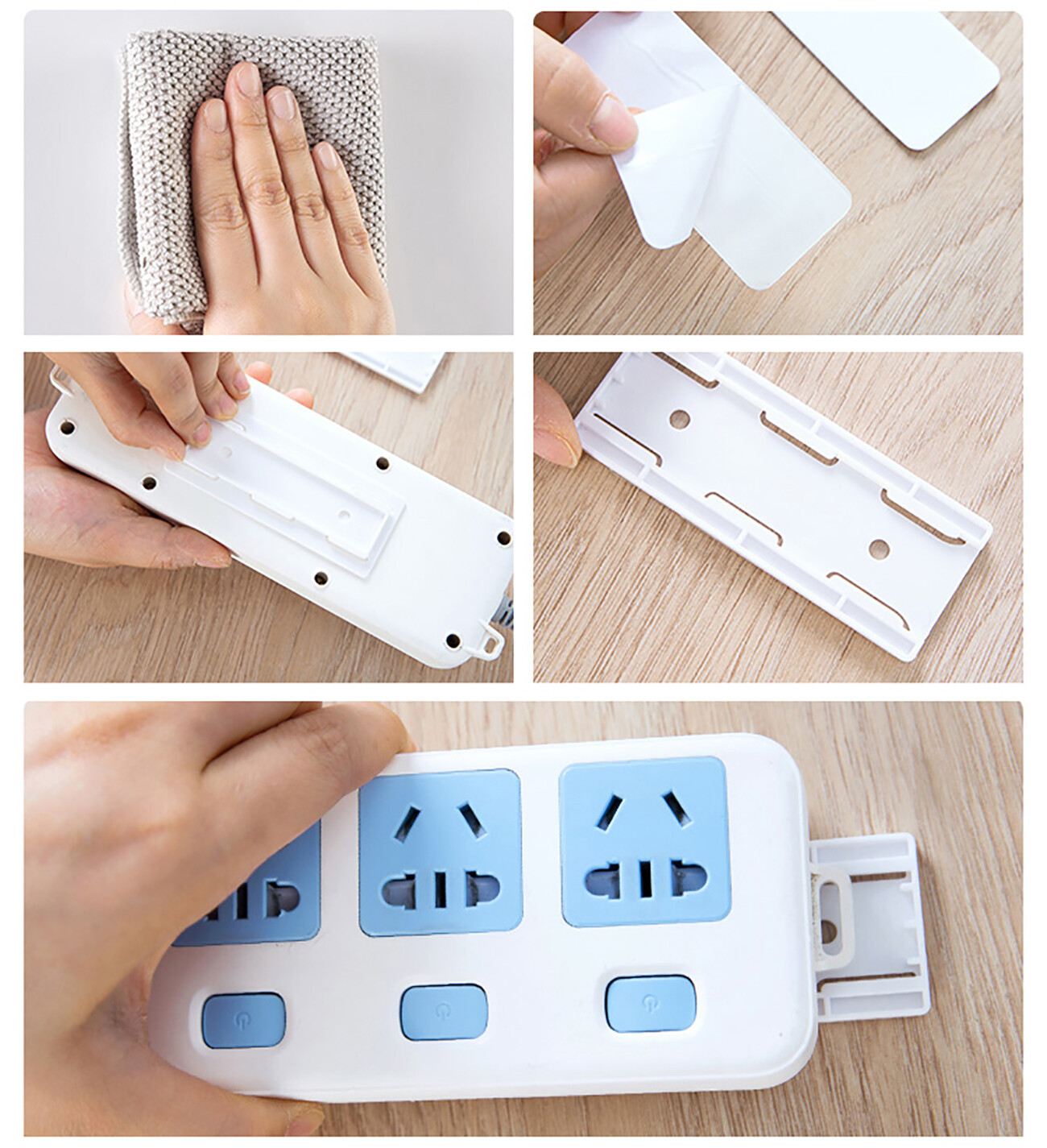 CNMF 1pcs or 5pcs Glue Sticker Hook Wall-mounted Wire Socket Storage Hook Wall Stickers Punch-free Hooks