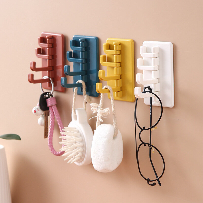ABS creative kitchen wall hook nail-free Self-adhesive door hooks hooks for storage bathroom
