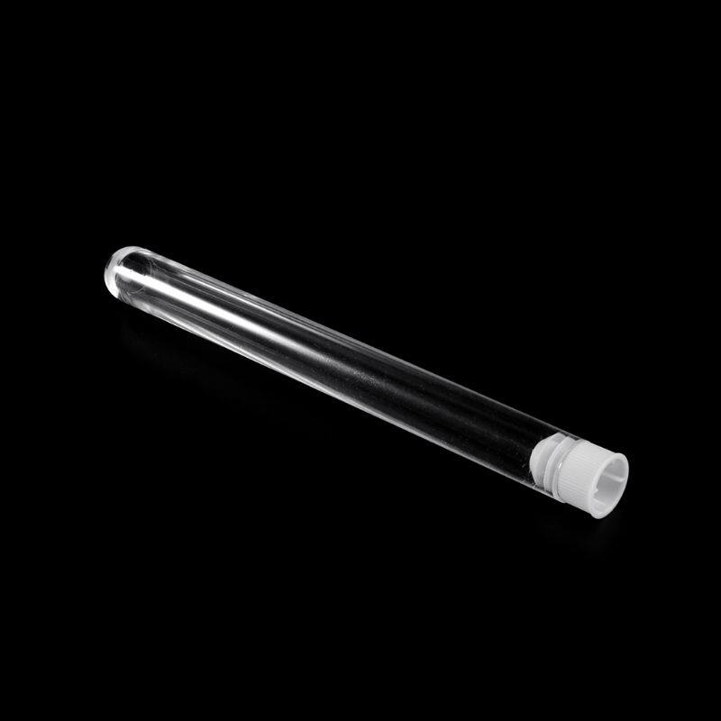 10 Chiếc Ống Nghiệm Bằng Nhựa Phòng Thí Nghiệm Công Cụ Kiểm Tra Với Vít Cap Trong Suốt 15*150Mm