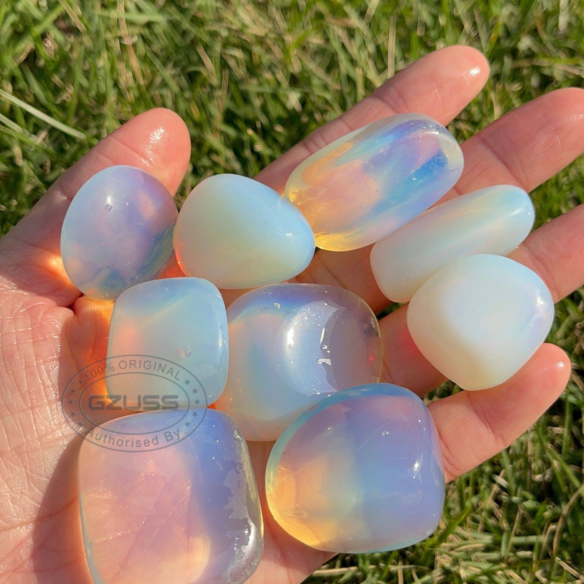 2-3.5cm opalite tumblestone | opalite sụt giảm đá | Reiki tính | đạo đức có nguồn gốc
