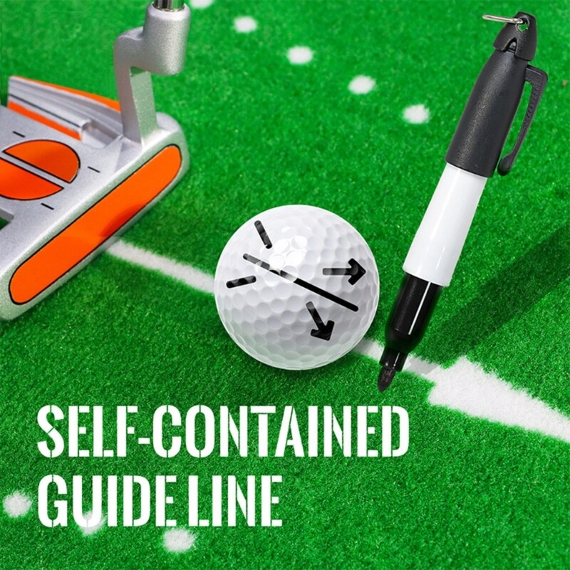 【New Arrival】 4Pcs/set Golf Ball Line Marker Drawing Marking Alignment Tool Marking Template Mark Sign Tool with Golf Ball Marker Pens