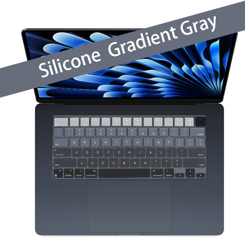Super thin TPU clear transparent Gradient keyboard cover For 2023 MacBook New Air 15 Silicone M2 Chip Flexible Utra Thin Clear TPU/Silicone Keyboard Cover waterproof dustproof