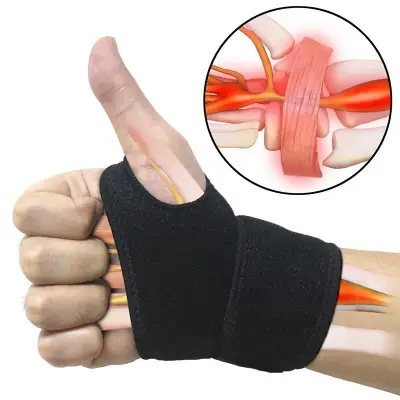 Wrist Brace for Carpal Tunnel, Comfortable and Adjustable Wrist Support Brace for Arthritis and Tendinitis, Wrist Compression Wrap with Pain Relief, Fit for Both Left Hand and Right Hand – Single