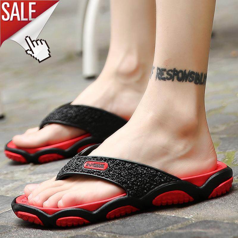 LAOCHRA Summer Men Slippers Big Size 39-45 Fashion Non Slip Men Flip Flops Outdoor Soft Casual Shoes Men House Slippers Beach Sandals Men Shoes