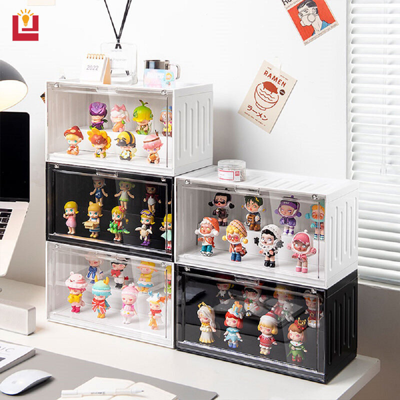 Blind box figure storage box bubble matte container doll toy doll model display stand wall