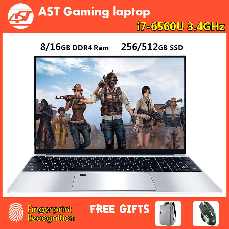 New notebook 15.6 inch intel core i7-6560U 16G DDR4 RAM 256G/512G SSD With 1920*1080HD Screen Fingerprint recognition Backlit Keyboard Laptop Malaysia