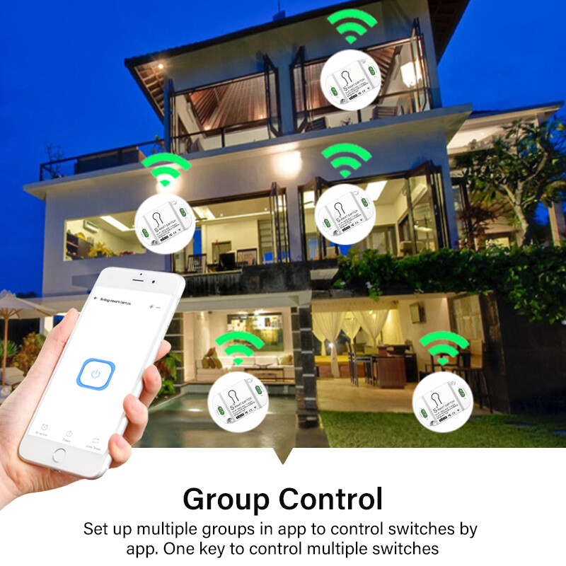 【Elesky】eWeLink Công Tắc Thông Minh Mini WiFi + Bluetooth + 2.4G Mô-đun Công Tắc Thông Minh Điều Khiển Từ Xa Điều Khiển Bằng Giọng Nói Hoạt Động Với Alexa Goo Gle Home Alice