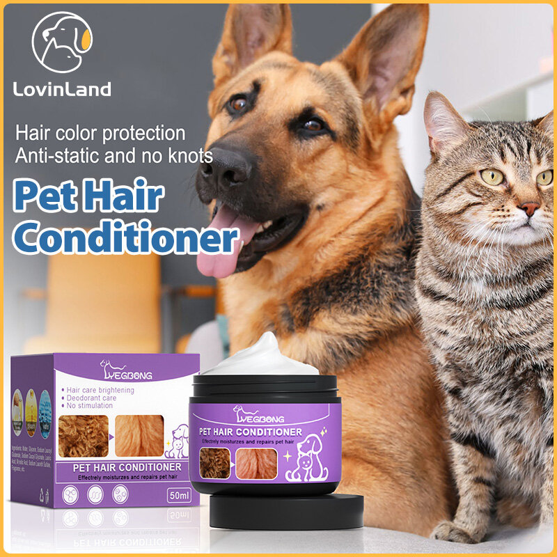 Pet Hair Conditioner, Making Your Pet's Hair Fluffy And Soft Without Tangles, Hydrates and Softens Coat, Hair Tangle & Matted Remover, Deodorizer, Sensitive Skin Safe, dog Hair Conditioner