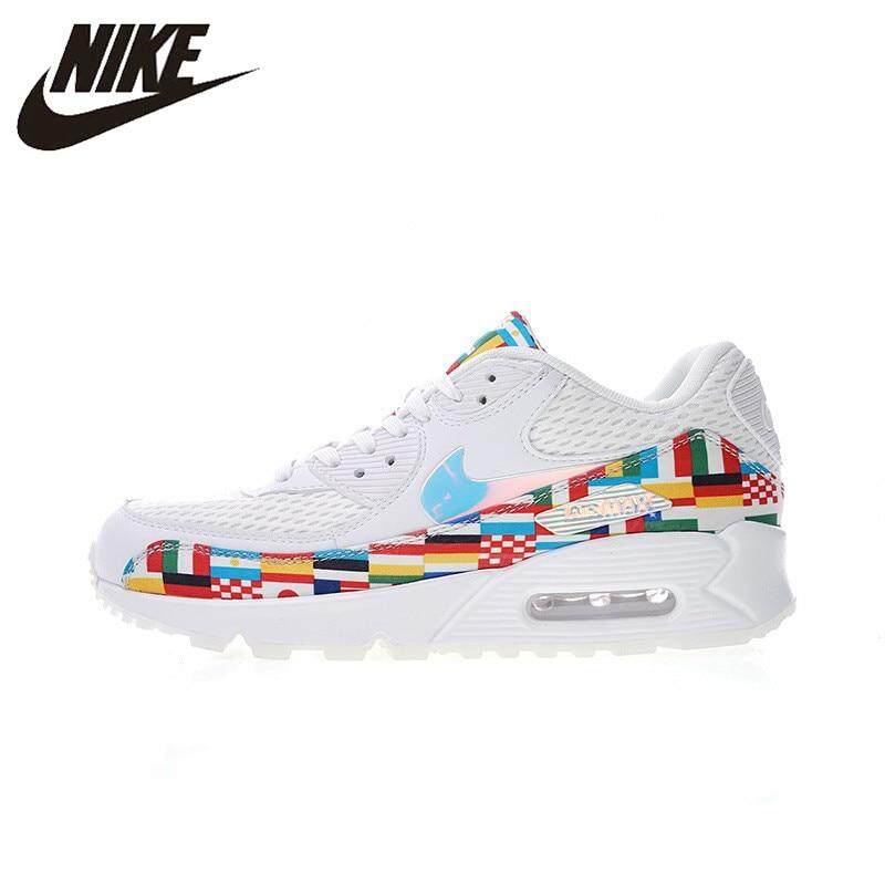 Nike_Air_Max 90 NIC QS Bendera Internasional Pria Berlari Sepatu Sport Sepatu Sneaker Luar Ruangan Olahraga Alas Kaki Desainer 2018 Baru AO5119