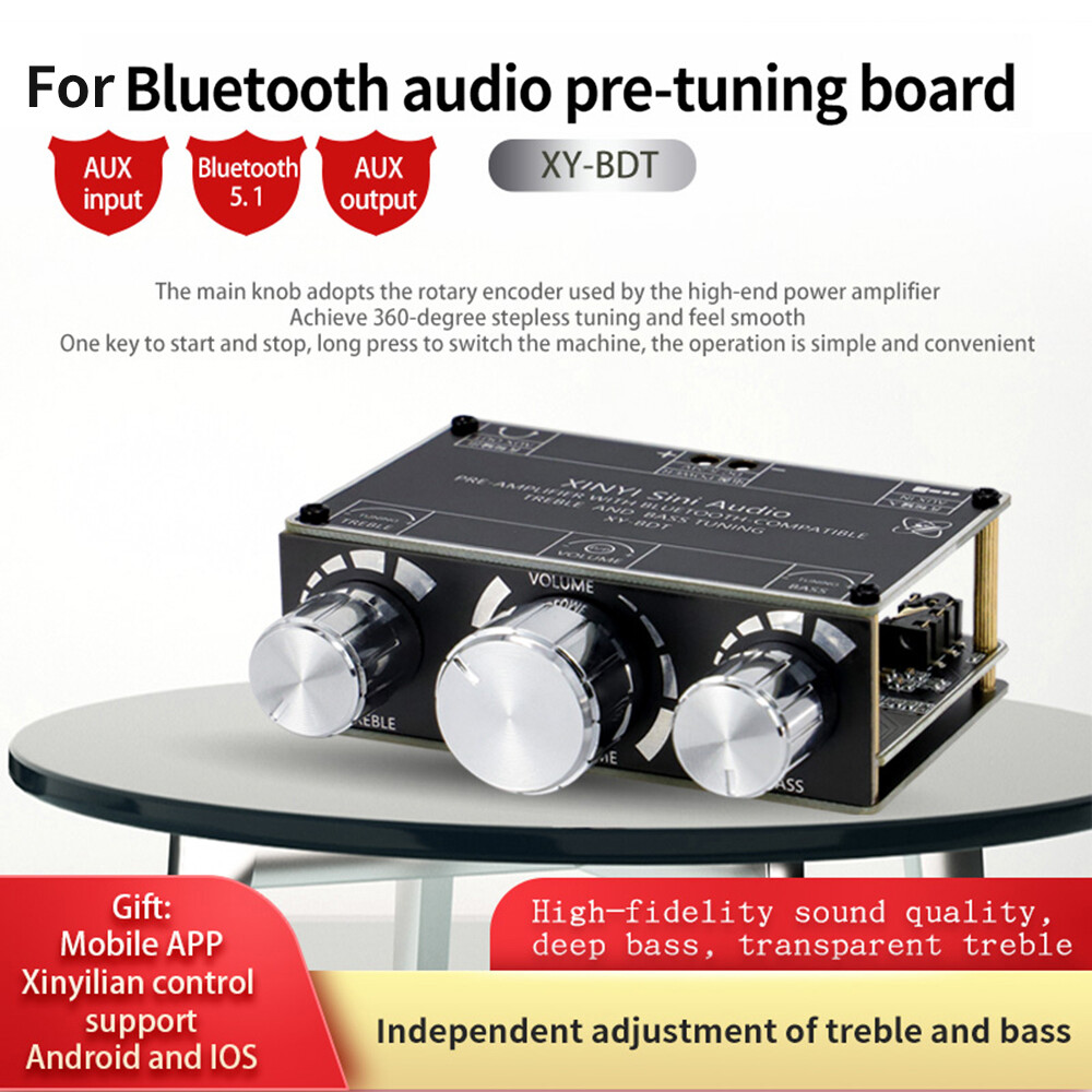 【Ready Stock&Free Shipping】Original Aideepen XY-BDT Bluetooth 5.1 Decoder Board Dual-channel AUX Stereo High and Low Tone Pre-module 360-degree Stepless Tuning