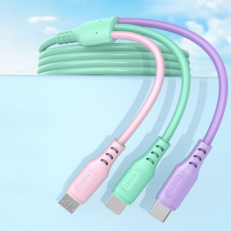NIEN Fast Charging Apple/ Android /TYPE-C Cable 3 In 1 Charger USB Cable Data Line