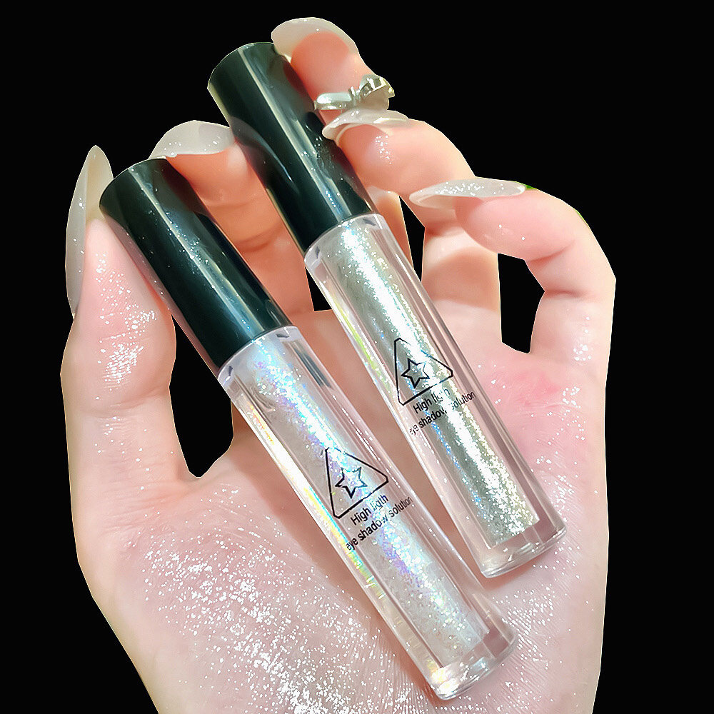 Dorisna Liquid Eyeshadow-Glitter Eyeshadow Waterproof Glitter Eyeliner Liquid Highlither Makeup Party Makeup Eye Shadow Pearl Light Flash Film Brilliant Pearl Long- lasting Eye Lying Silkworm Cosmetics