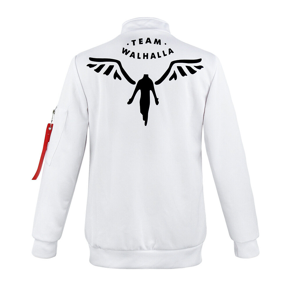 Anime Tokyo Revengers Jacket Hanemiya Kazutora Costume Women Men Zipper Jacket White Sportswear Long Sleeve Daily Casual Coat Cardigan Jacket
