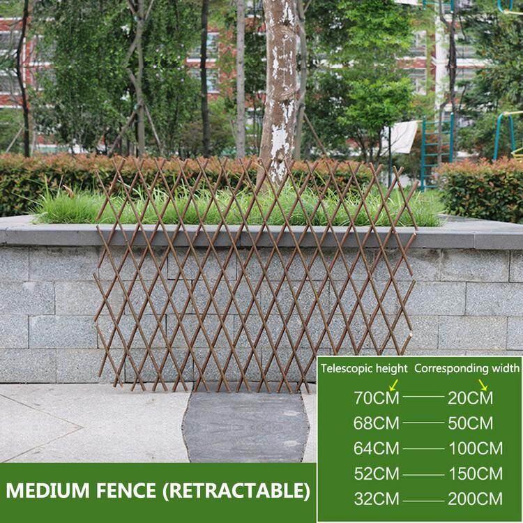 Storeshop Wooden Fence Durable Retractable Plant Climbing Frame Trellis Flower Decoration Stand