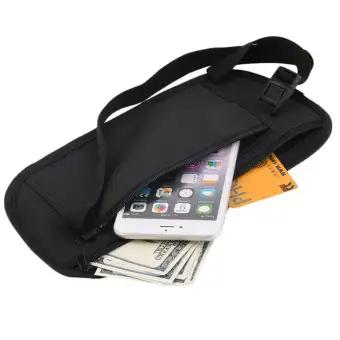 Travel Money Belt Hidden Wallet Passport Money Waist Belt Bag Slim