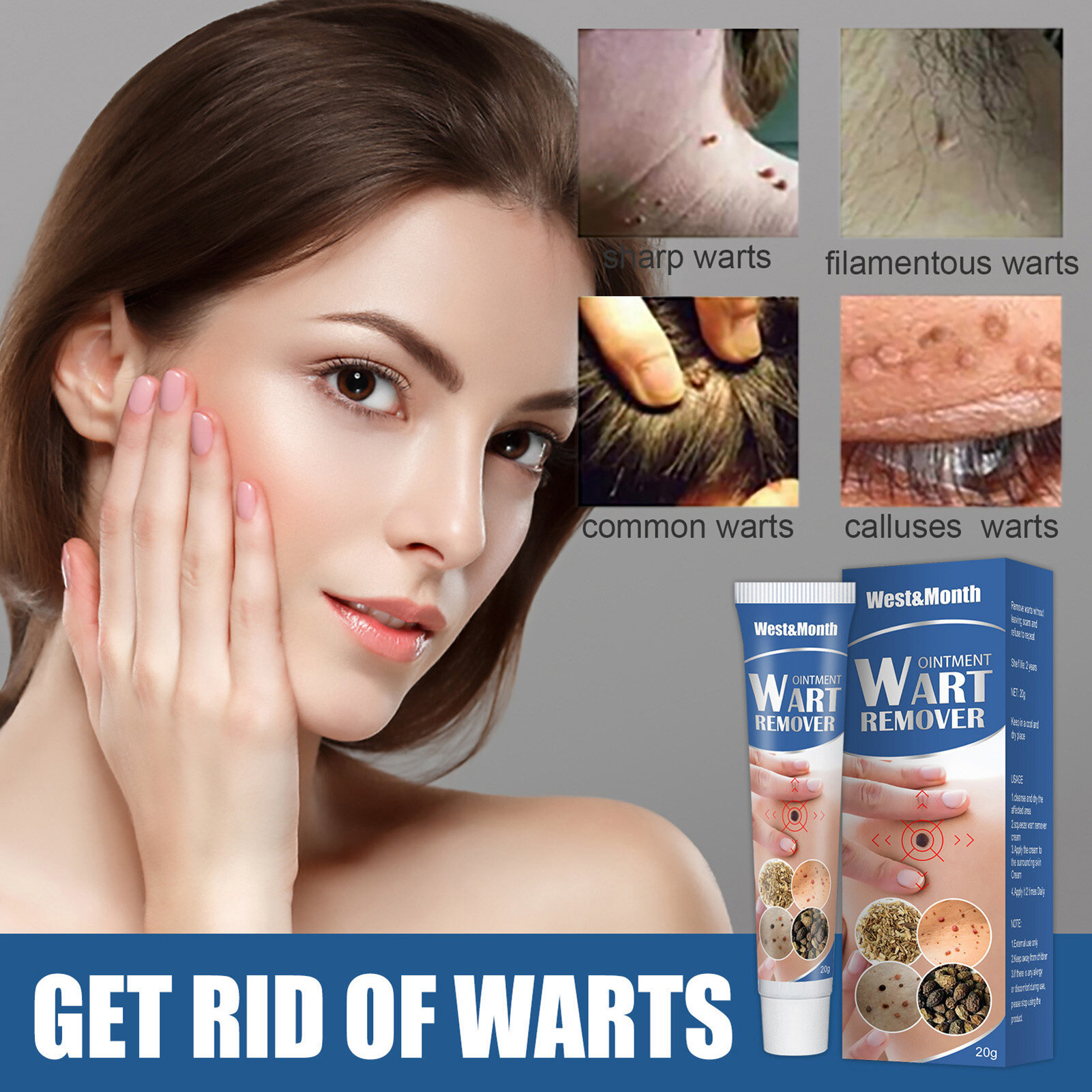 Zhixin 20g Freckle Gel Effective Lightweight Mini Dark Spot Wart Removal Ointment Cream for Female