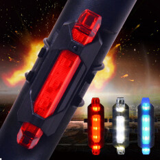 1 Cái 5 LED Xe Đạp Đuôi Xe Đạp USB Sạc Đỏ Cảnh Báo Đèn Xe Đạp An Toàn Phía Sau
