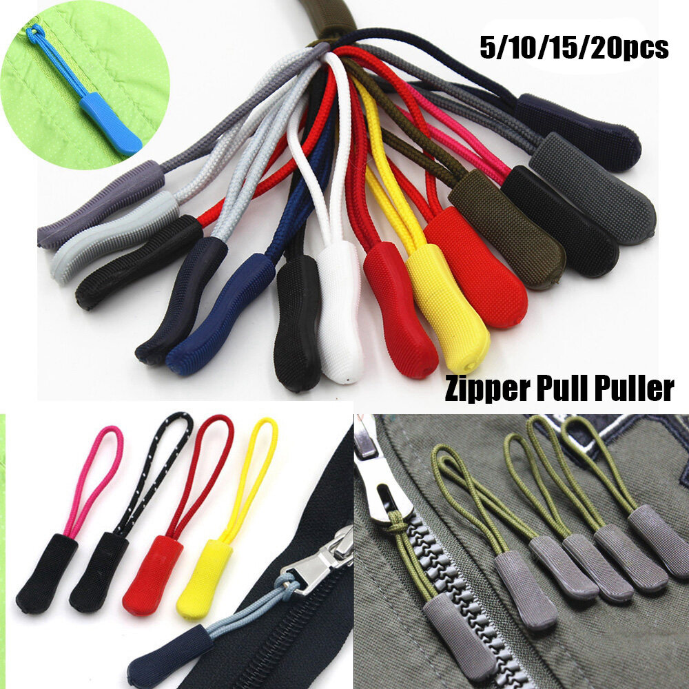 ALEXIS BAGS 5/10/15/20pcs Outdoor Travel Bags Clip Buckle 28 colors Cord Rope Pullers Zipper