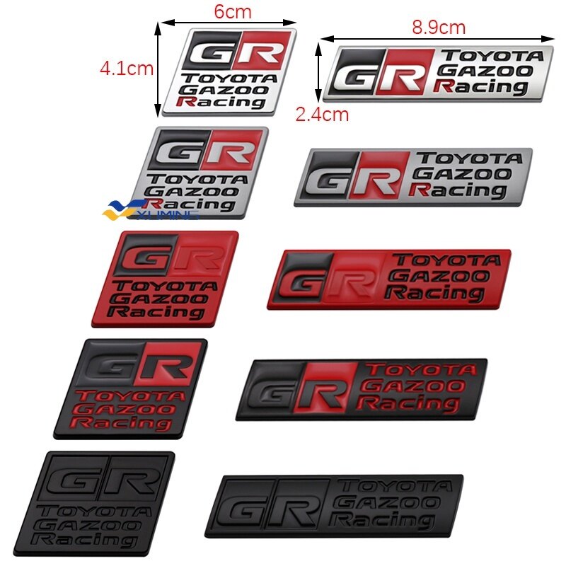 Tem Dán Xe Ô Tô Decal Logo Thể Thao GR Tem Dán Logo GR
