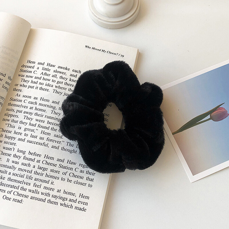 Girls Plaid Large Intestine Hair Tie Fabric Large Intestine Plush Hair Tie