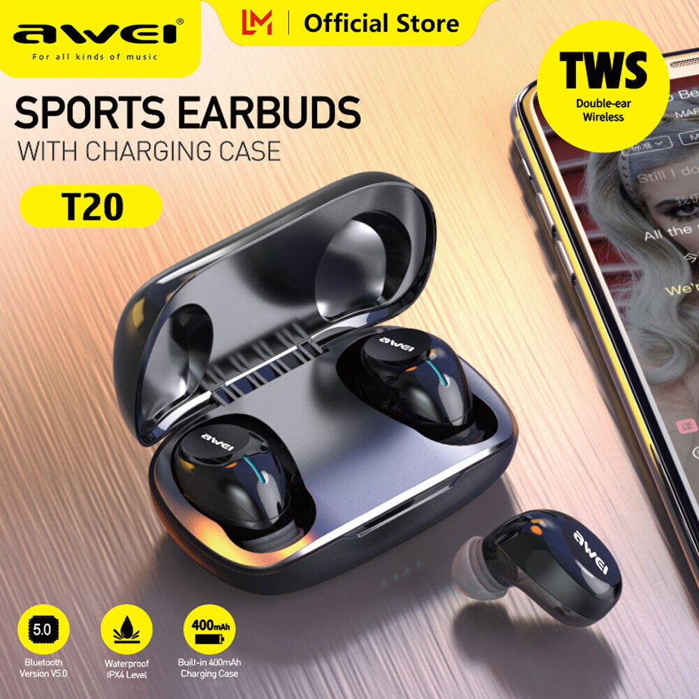 Awei T20 ENC Bluetooth earphone TWS In Ear Mini wireless Earbuds