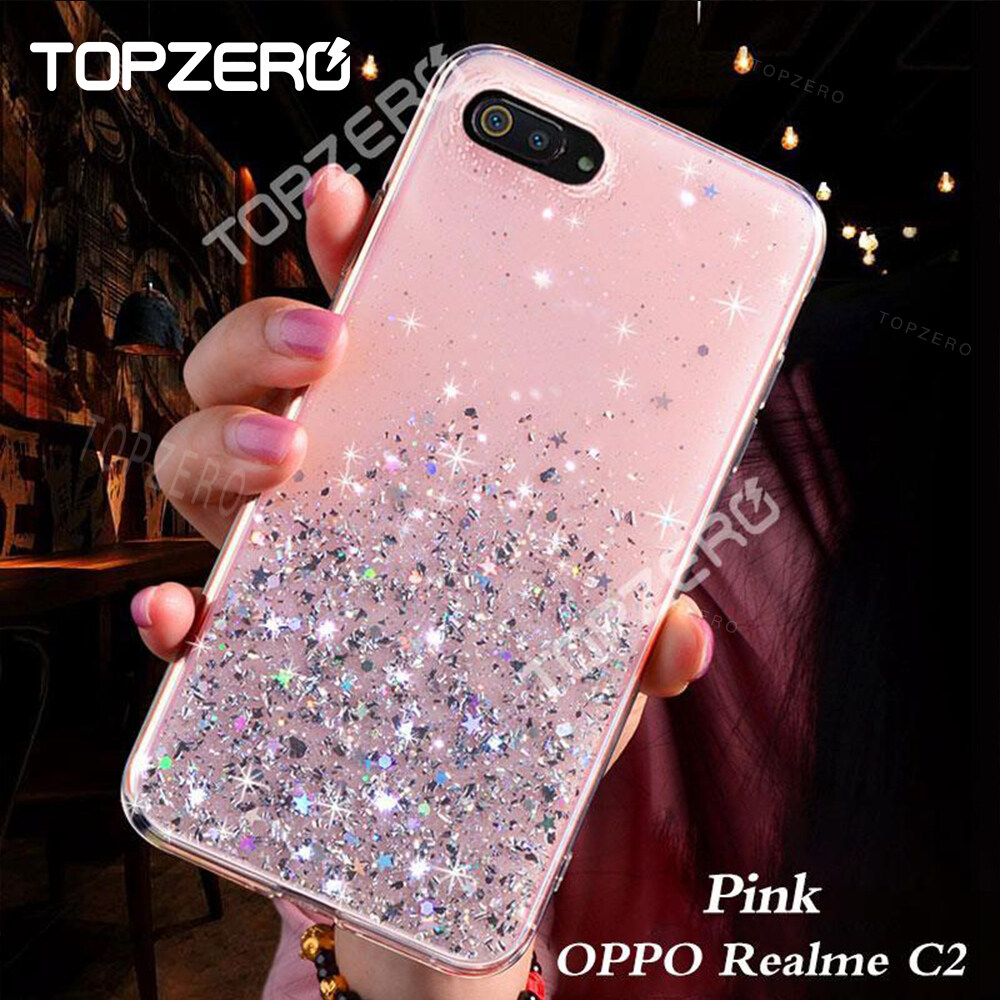 casing hp realme c2 glitter