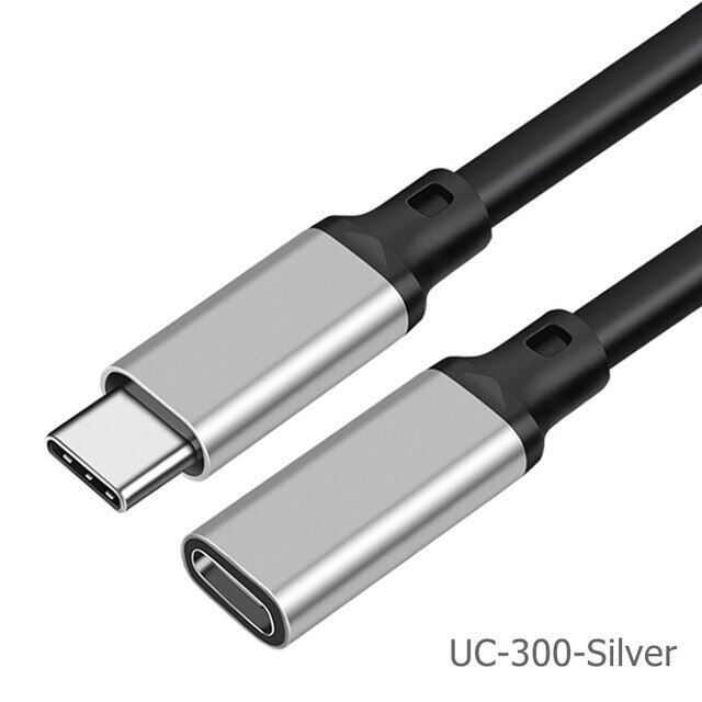 5m 3m 2m 10gbps gen2 type-c usb 3.1 male to usb-c female extension data 100w charging otg cable extender cord reversible design