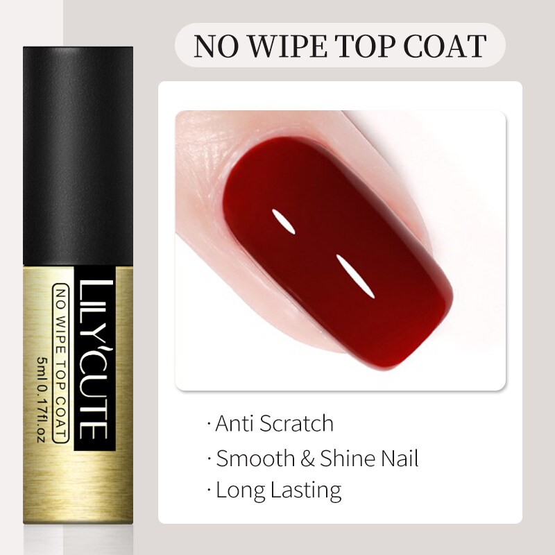 LILYCUTE 5ML Matte Top Coat Varnish For Nail Art Matte Color Gel Long Lasting Function Gel Polish Need Soak-Off UV LED Gel Nail