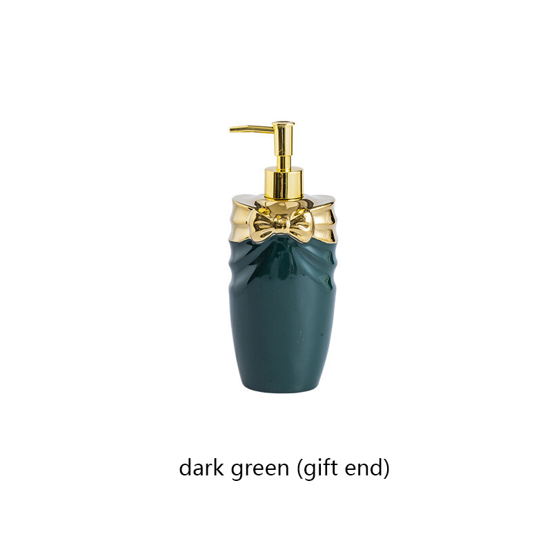 Nordic Ceramic Shampoo Bottle Hotel Bathroom Products Fashion Hand Soap Bottle Push Type Soap Dispenser Bathroom Accessories