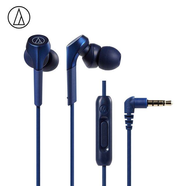 Original Audio Technica ATH-CKS550XIS Wired Earphone Hifi In-ear Subwoofer Bass Hi-Res With Wire Control With Microphone