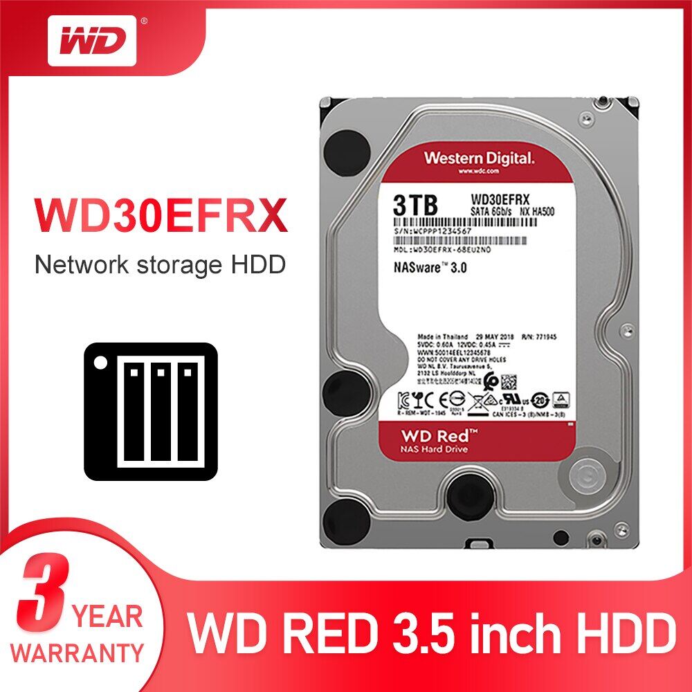 3 Years Warranty Local Western Digital Wd Red Nas Hard Disk Drive 3tb 5400 Rpm Class Sata 6 Gb S 64 Mb Cache 3 5 Inch For Decktop Nas Wd30efrx Lazada Singapore