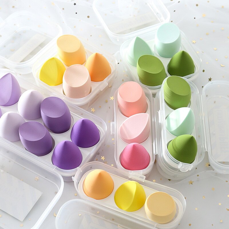 Set 3/ 4 mút trang điểm tán phấn nền hoàn hảo tiện lợi-INTL