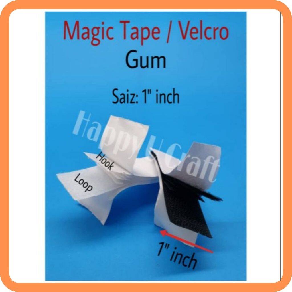 1" inch (25 meter/roll)/Magic Tape (Glue) / Velcro Tape Bergum/ Pelekat