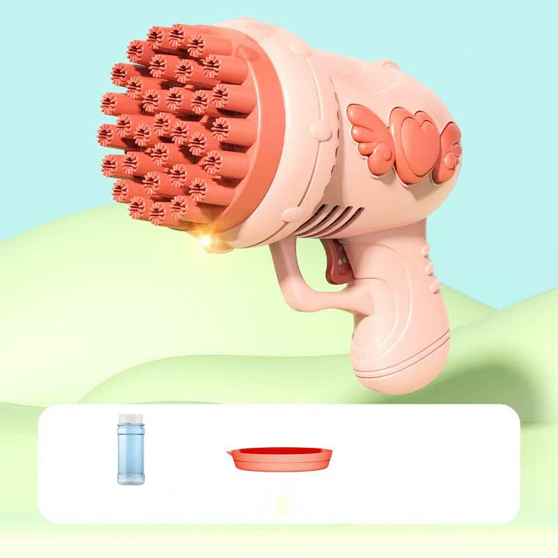 Bubble Maker Kids Toys Electric Automatic Soap Rocket Bubbles Machine Outdoor Wedding Party Toy LED Light Children Birthday Gifts
