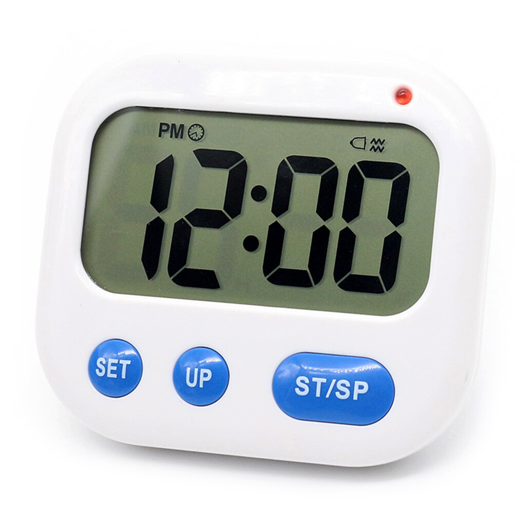 Alarm Clock Digital LCD Vibration Clock Battery Operated Modern Portable Timer Clock with Backlight Compatible for w/ Ho