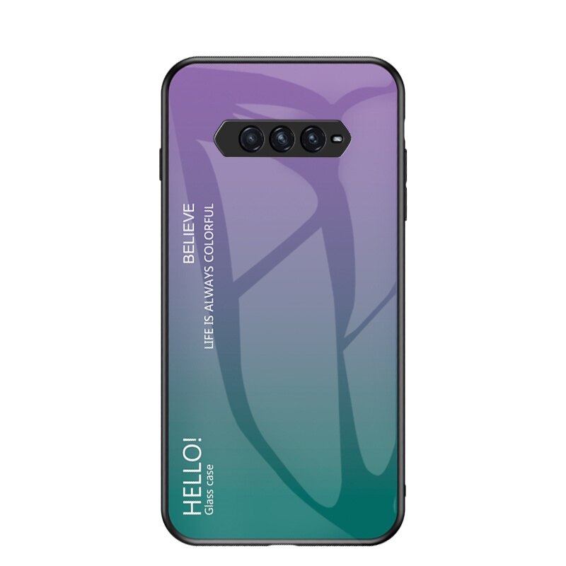 Xiaomi Black Shark 4 Case Gradient Tempered Glass Back Cover Phone Case Xiaomi Black Shark 4 BlackShark4 Casing