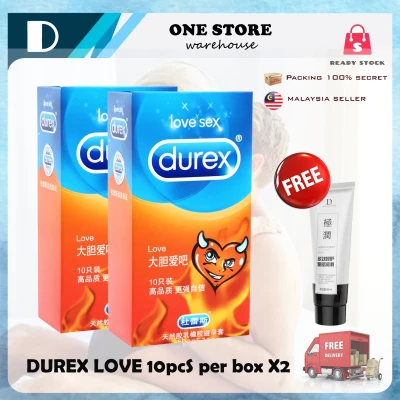 ONE-Durex Condom 2 box 12pcs Long Lasting Kondom For Men DUREX LOVE- (free lubricant)