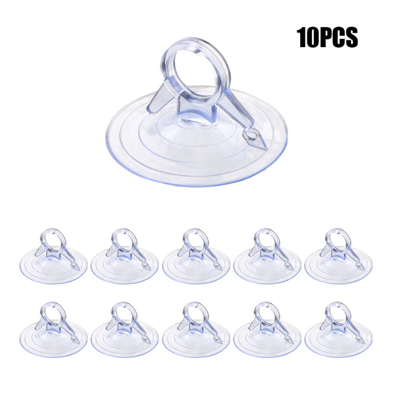 Set 10 nút PVC hút chân không gắn cửa kính xe hơi để gắn miếng che nắng - INTL
